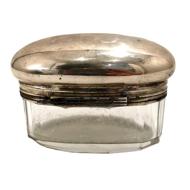 Edwardian Sterling Silver and Cut Crystal Vanity Bottle by Drew & Sons For Sale - Image 4 of 8