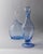 This vintage Murano glass decanter set from 1940s Italy includes two sculptural pieces in deep blue art glass, each with a...