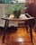 Wood Early 20th Century Curved Woven Rush Seat Primitive Wood Bench For Sale - Image 7 of 8