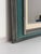 Mint Mid Century Traditional Mint Green & Silver Wood Wall Mirror For Sale - Image 8 of 12