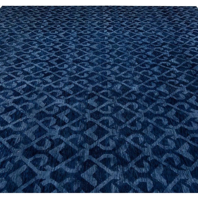 Modern Contemporary Pashmina Euro Blue Rug by Doris Leslie Blau For Sale - Image 3 of 7
