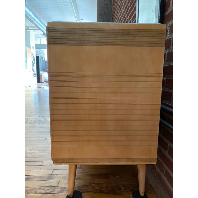 Sand Mid 20th Century Piero Fornasetti Style Architectural Detail Bureau For Sale - Image 8 of 12