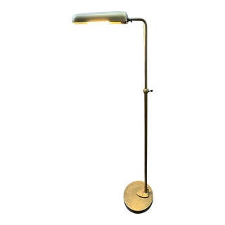 Contemporary Model Rh 1930s Parisian Task Floor Lamp Antiqued Brass | Adjustable Height | Dimmable Led Task Lighting For Sale