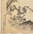 Antique Asian temple drawing, inscribed with Asian characters and a red character mark stamp. Sketches of figures in the...