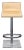 Frag Brushed Aluminum Counter Stool With Leather Seat For Sale