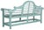 Modern Morrison Outdoor Bench in Beach House Blue For Sale - Image 3 of 5