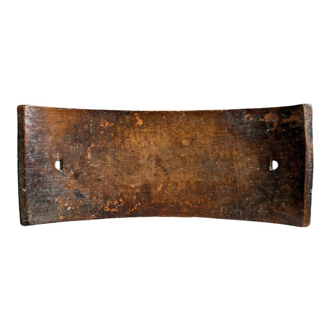 Mid 20th Century Old Vintage Asante Tribal African Wood Low Stool For Sale - Image 5 of 8