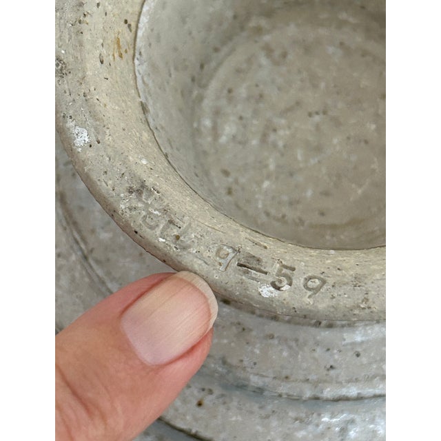 Modernist Blue Japanese Footed Ikebana Vase Signed 1959 For Sale - Image 9 of 9