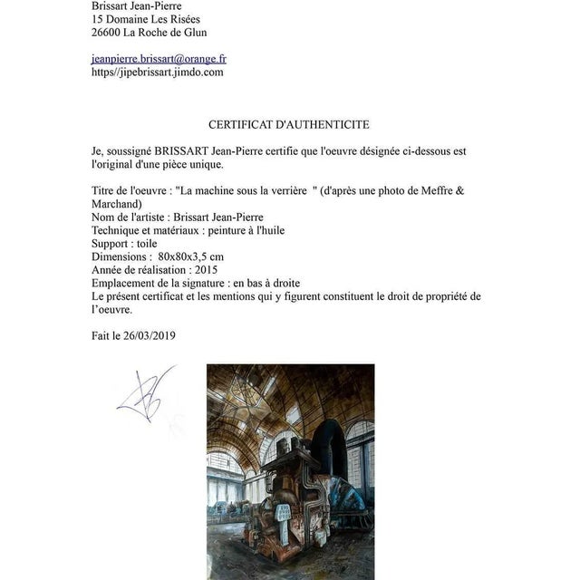Jean-Pierre Brissart, La machine sous la verrière, 2015, Oil on Canvas For Sale - Image 4 of 5