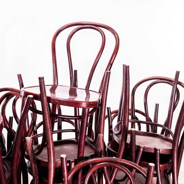 French Cast Base Café Dining Chair, 1980 For Sale - Image 3 of 12