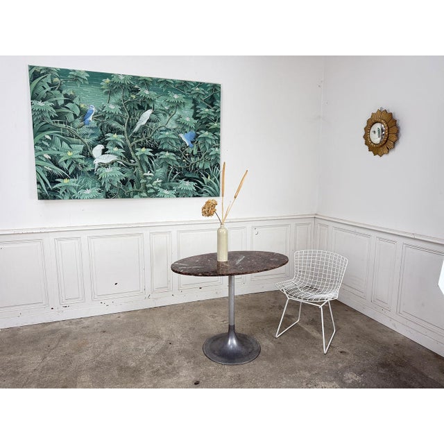 Stone Oval Tulip Table in Marble, 1970s For Sale - Image 7 of 8