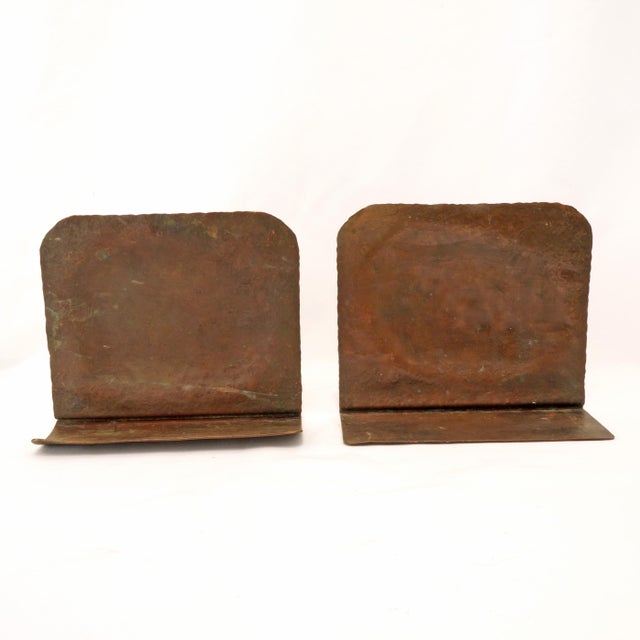 Pair of Arts and Crafts Copper Bookends Viking Ship Circa 1920 For Sale In Phoenix - Image 6 of 8