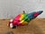 Vintage Hand-Blown Glass Tropical Parrot in Santa Hat Christmas Ornament For Sale - Image 9 of 12