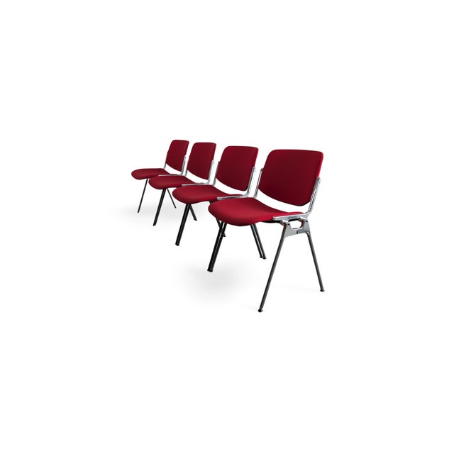 Vintage Castelli Stacking Chairs by Giancarlo Piretti, Set of 4 For Sale - Image 5 of 13