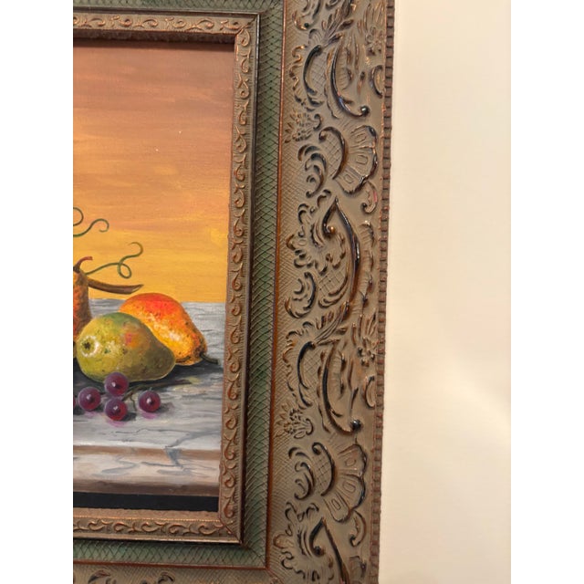 2000 - 2009 Vintage Oil on Canvas Stilllife With Fruit For Sale - Image 5 of 10