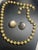 Mid 20th Century Earrings Marked Lisner & Necklace Lisner Style With Satin Etched Directly Into the Gold-Tone Metal For Sale In South Bend - Image 6 of 6