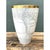 Vintage Italian Gold Rimmed Crackle Ceramic Vase For Sale - Image 4 of 12