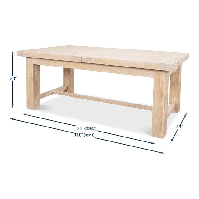 Beige Swedish Light Modern Oak Extension Dining Table For Sale - Image 8 of 13