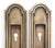 Reclaimed Art Deco style pressed brass recessed pocket door pulls. The original mounting screws are not available. Good...