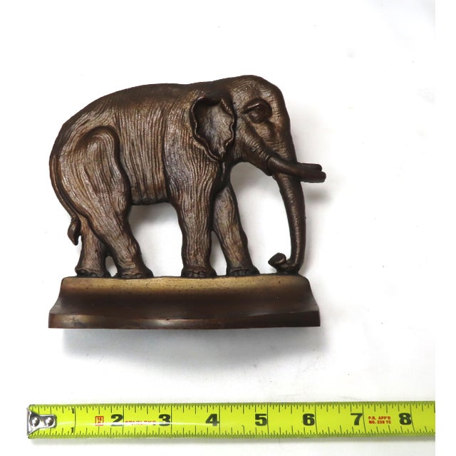 Vintage Solid Cast Bronze Elephant Bookends a Pair Chairish