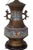 Charming oriental Chinese / Japanese style table lamp of brass with champleve decoration. The vase form body with...