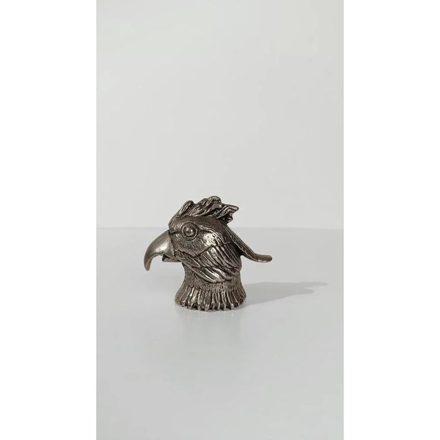 Vintage Silver-Plated Parrot Head Bottle Opener in the style of Gucci, 1970s For Sale - Image 17 of 18