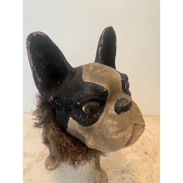Early 20th Century French Paper Mâché French Bulldog Figure For Sale - Image 9 of 11