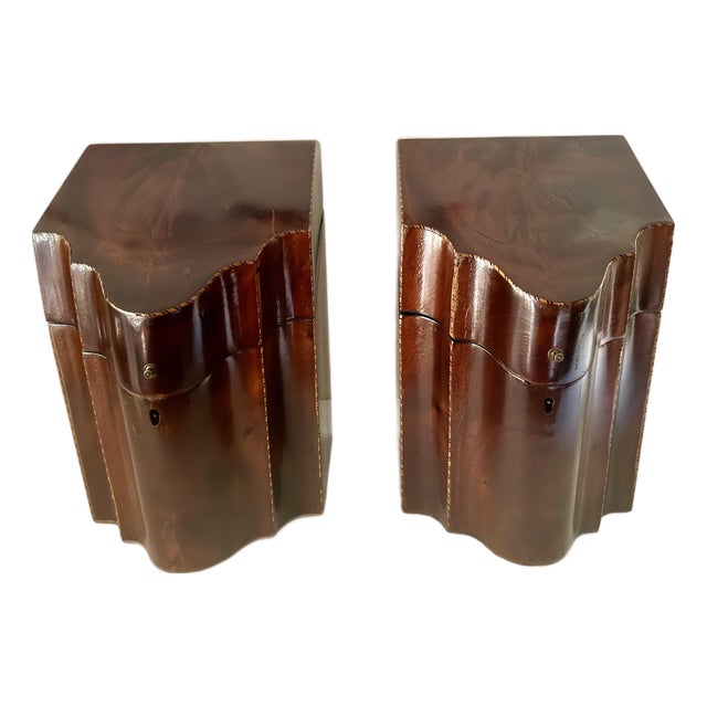 Pair of 19th Century Mahogany Letter Boxes With Satinwood Inlay For Sale