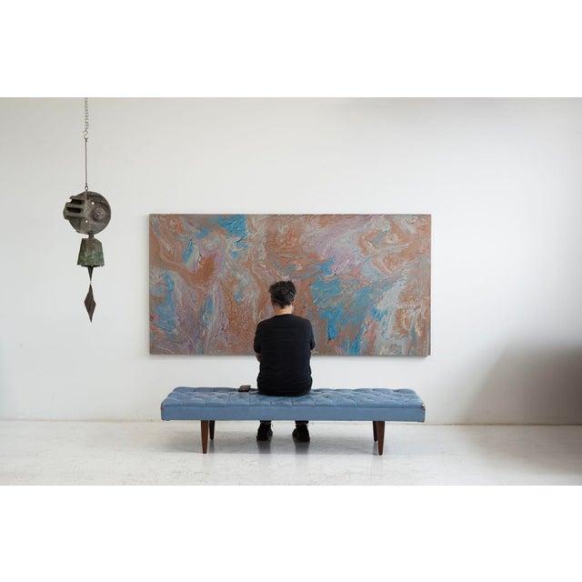 Mid-Century Modern Richard Mann Monumental Psychedelic Painting 1975 For Sale - Image 3 of 10