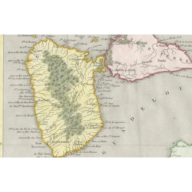 French Map with Inset of Pointe-À-Pitre For Sale - Image 3 of 7