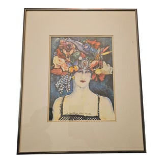 A Southern Blue Belle, Stuart Pendergraft White, Framed, Signed Matted/ For Sale