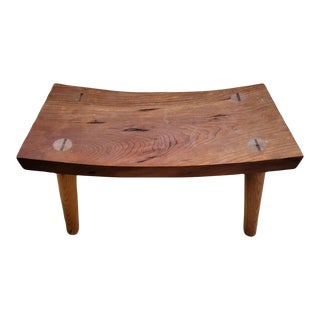 1990s Vintage Thos Moser Curved Footrest For Sale