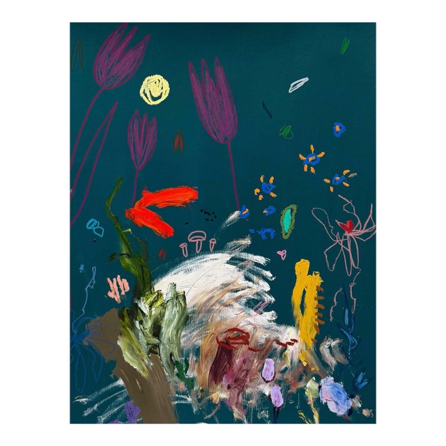 Ak Hardeman - Original Painting on Paper - Taking Inventory For Sale