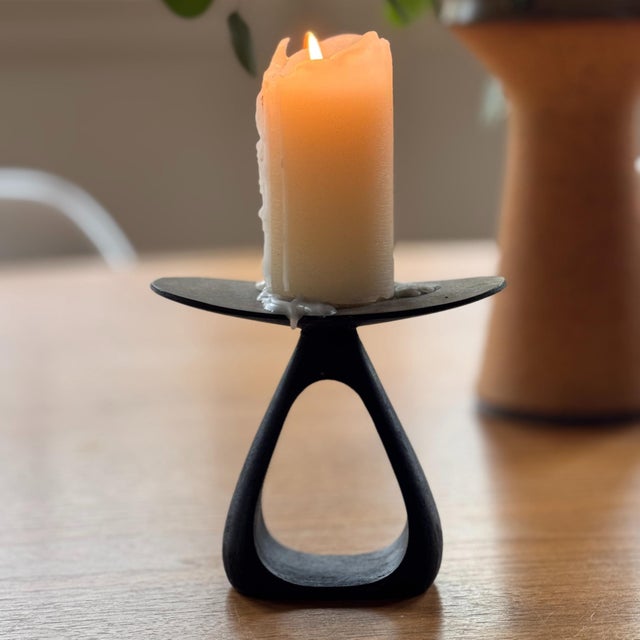 Carl Auböck #3470 brass candleholder. Designed in the 1940s, this incredibly clean and refined Viennese candleholder is...