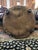 VTG Victorian Floral Pale Green Pouf / Rolling Footstool / Kneestool Fireplace Cushion 27" Round For Sale - Image 4 of 7