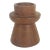 Mid Century Modern Teak Wood Candle Holder Danish Modern Style Chunky Wood Candleholder For Sale