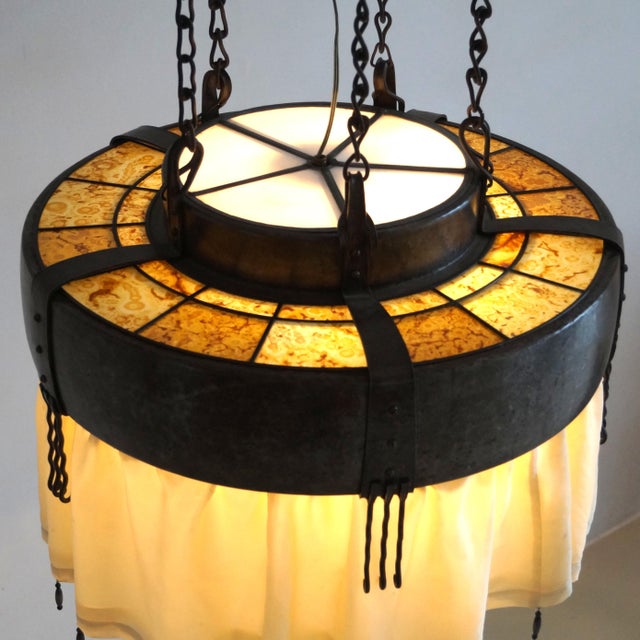 Dutch Art Deco Amsterdam School Pendant Light from Winkelman & Van Der Bijl, 1920s For Sale - Image 10 of 18