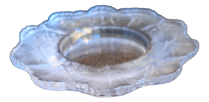 Vintage Honfleur Bowl in Satin-Finished Crystal Glass by Lalique, 1970s