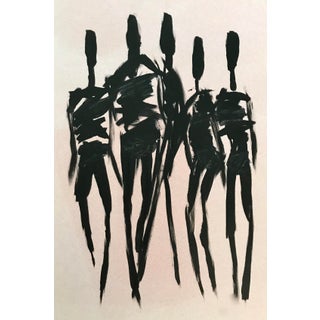 Fashion Pop Art Painting on Paper For Sale