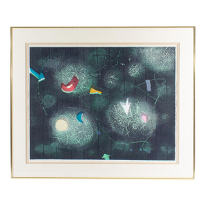 1968 “Constellation No. 2” Woodblock Print by Hideo Hagiwara