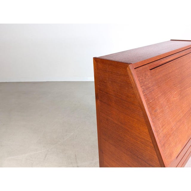 Mid-Century Danish Teak Secretary by Nils Jonsson for HJN Mobler For Sale - Image 11 of 15
