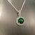 Natural Emerald Diamond Pendant Necklace 18" 14k W Gold 1.90 TCW Certified For Sale - Image 4 of 15
