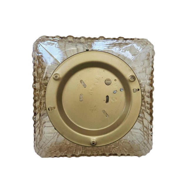 Vintage Bubble Glass Flush Mount Lamp in Light Gold, 60s German Honey Crystal Deco For Sale - Image 13 of 14