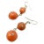 1870 Victorian 18K Gold French Coral Ball Dangle Earrings - 2 Pieces For Sale