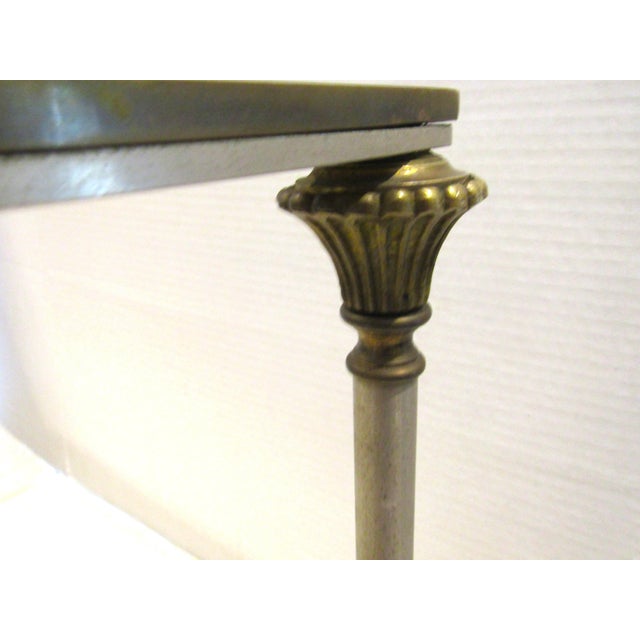 Maison Jansen Brass and Steel Glass Top Cocktail Table Circa 1960s For Sale - Image 13 of 14