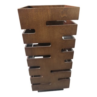 Mid Century Wood Cut Out Lamp For Sale