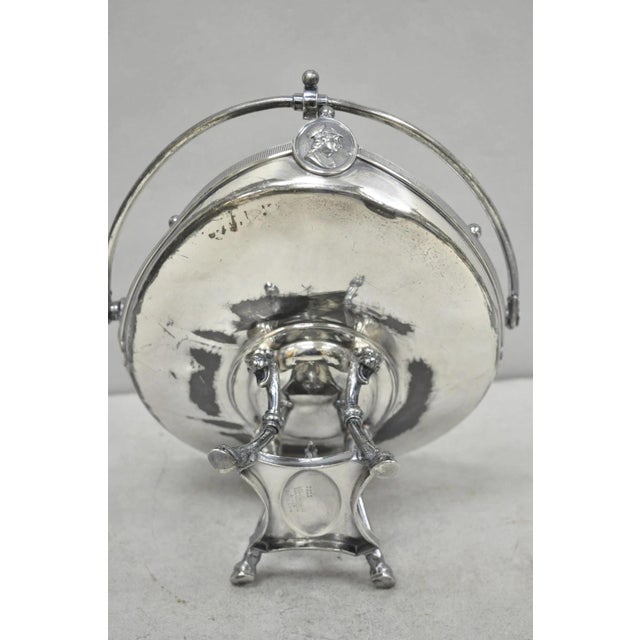 Antique Reed & Barton English Regency Figural Bread Basket With Whippet Dog Base For Sale - Image 17 of 18