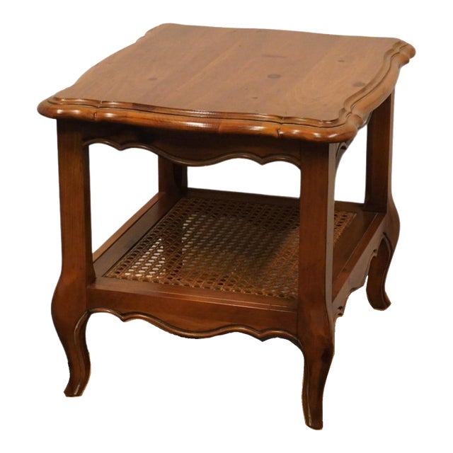 Ethan Allen Chateau Normandy Collection Solid Pine 23" Rectangular Accent End Table 17-8013 - 217 Finish For Sale