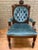Antique Renaissance Revival John Jelliff Carved Ornate Armchairs in a Blue Velvet - Set of 2 The chairs were reupholstered...