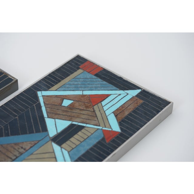 Mid-Century Mosaic Fish Wall Plates by R. Zimmermann for Ritter, 1950s, Set of 2 For Sale - Image 12 of 14